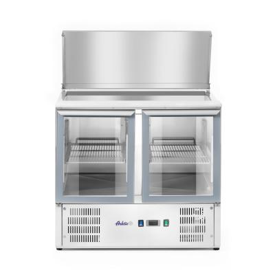 Dvoudveřový prosklený chladicí stůl s odklápěcím víkem, Arktic, 247L, 230V/145W, 900x700x(H)860mm | 236246